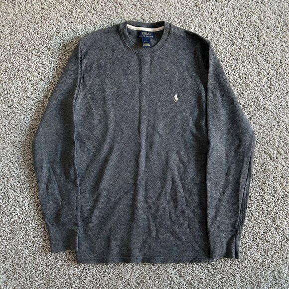 Polo Ralph Lauren Men's Size S Waffle Knit Long Sleeve Crewneck Tee Shirt - Picture 7 of 7